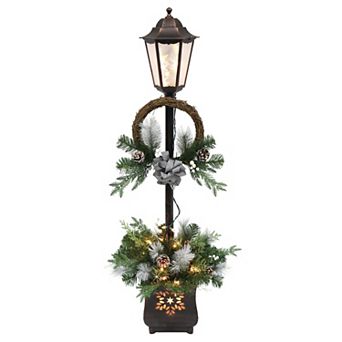 PULEO INTERNATIONAL 4-ft. Pre-Lit Christmas Lamp Post