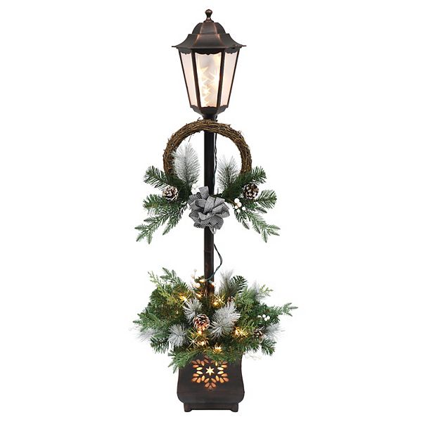 Puleo International 4ft. PreLit Christmas Lamp Post