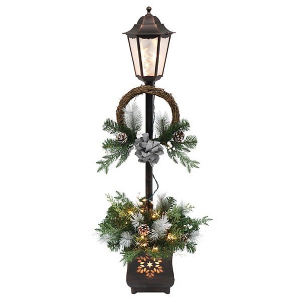 Puleo International 4-ft. Pre-lit Christmas Lamp Post