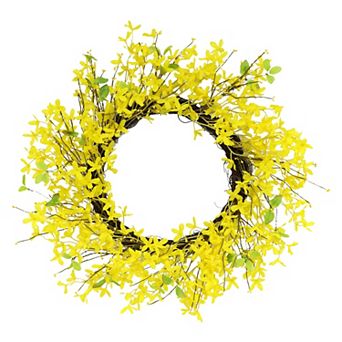 PULEO INTERNATIONAL 24 in Artificial Yellow Jasmine Wreath