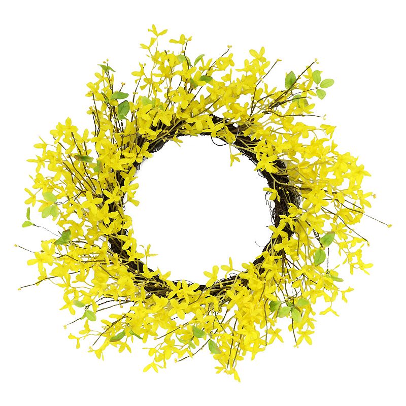 Puleo International 24-in. Artificial Yellow Jasmine Wreath