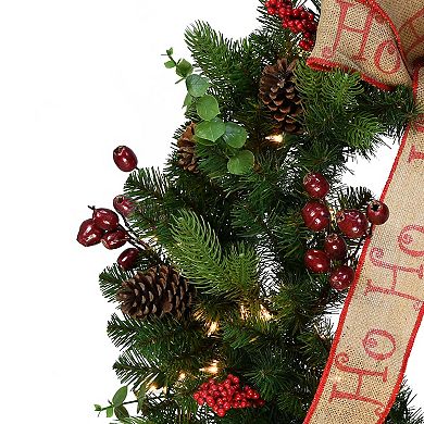 PULEO INTERNATIONAL 30-in. Pre-Lit Decorated Wreath