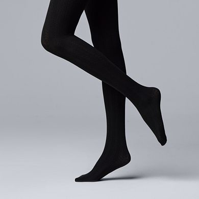 Women's Simply Vera Vera Wang Cable Knit Fleece Lined Tights