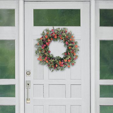 Puleo International 30-in. Artificial Daisy Floral Spring Wreath