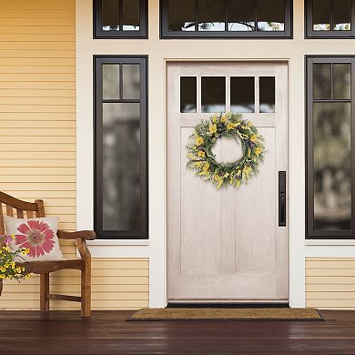 PULEO INTERNATIONAL 30-in. Artificial Poppy Floral Spring Wreath