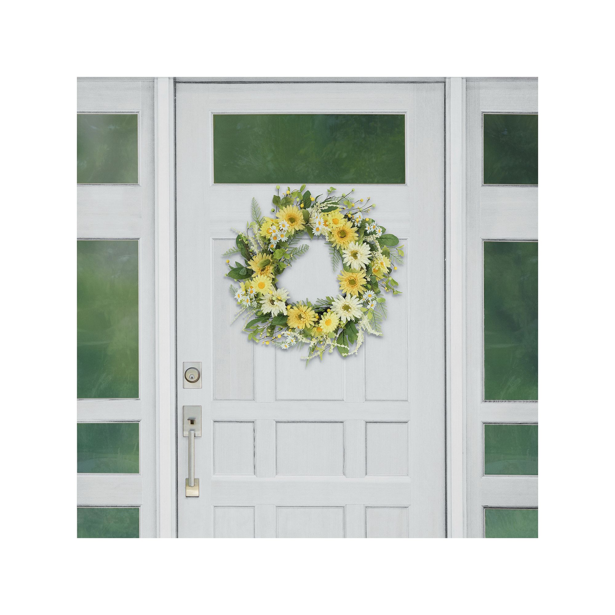 PULEO INTERNATIONAL 24-in. Artificial Chrysanthemum & Daisy Spring Wreath, 