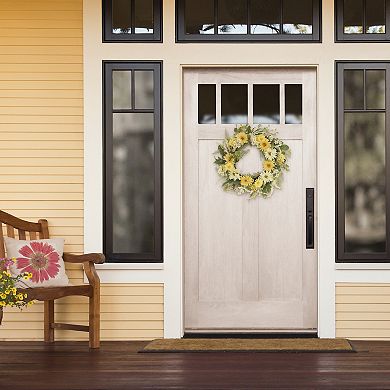 PULEO INTERNATIONAL 24-in. Artificial Chrysanthemum & Daisy Floral Spring Wreath