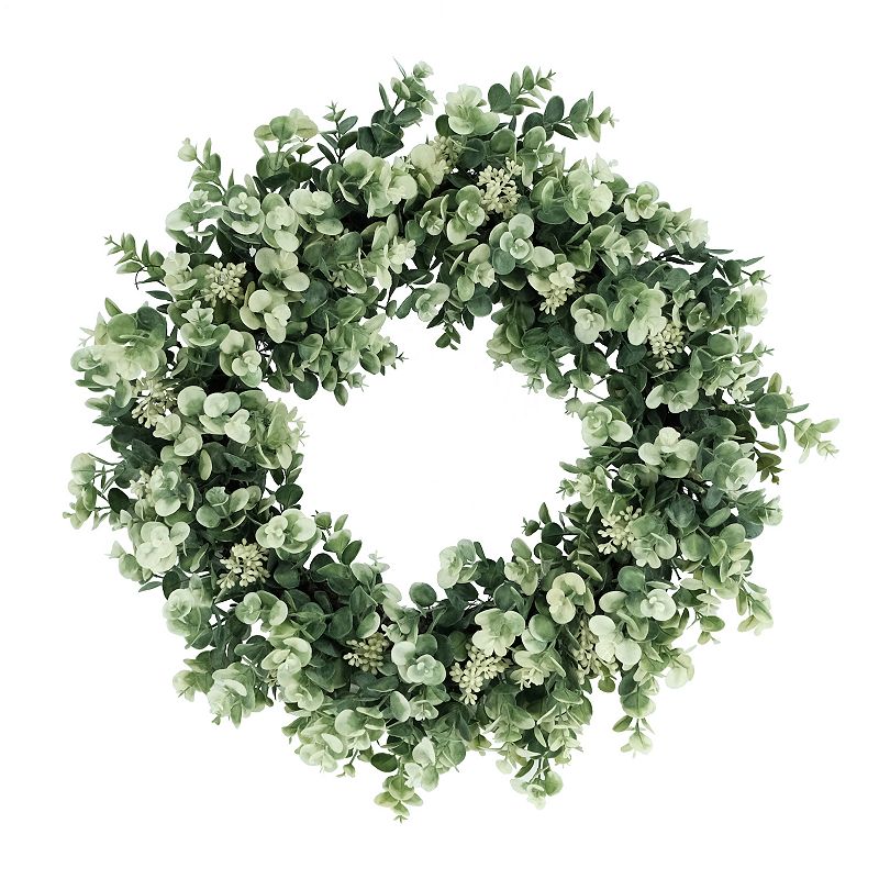 Puleo International 24-in. Artificial Eucalyptus Floral Spring Wreath, Gree
