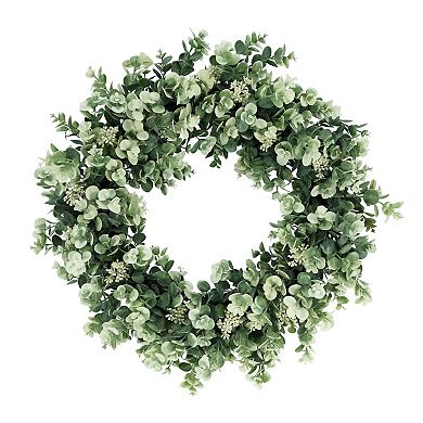 PULEO INTERNATIONAL 24-in. Artificial Eucalyptus Floral Spring Wreath