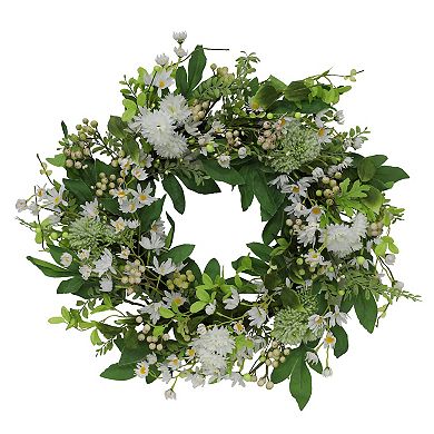 PULEO INTERNATIONAL Daisy Spring Artificial Wreath