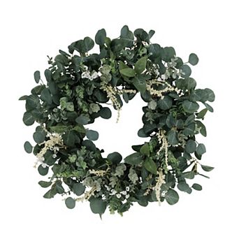 PULEO INTERNATIONAL Eucalyptus Artificial Wreath