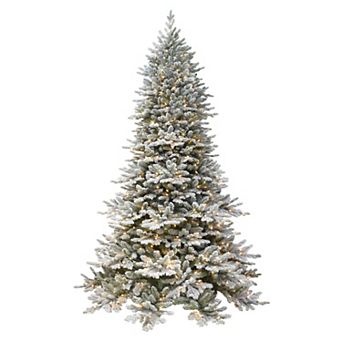 PULEO INTERNATIONAL 7.5-ft. Douglas Fir Downswept Flocked 800-Light Artificial Christmas Tree