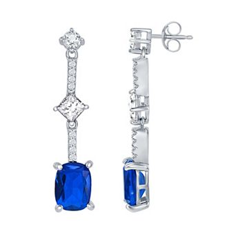 Argento Bella Sterling Silver Long Stud Earrings