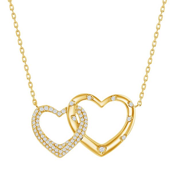 アクセサリー Chloe Triple Heart Double Gold Necklace LoveCount3HeartNecklace_1024x1