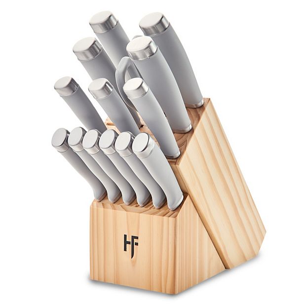 Hampton Forge Epicure Cool Gray 15-pc. Knife Block Set