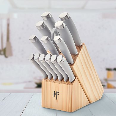 Hampton Forge Epicure Cool Gray 15-pc. Knife Block Set