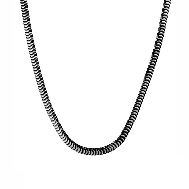 Black Stainless Steel Snake Chain Necklace