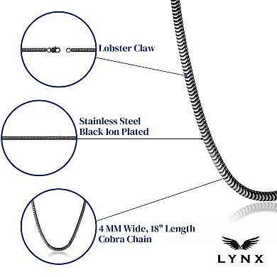 Men's LYNX Stainless Steel Snake Chain Necklace