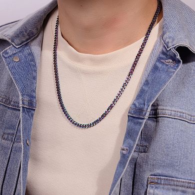 Men's LYNX Stainless Steel Curb Chain Necklace