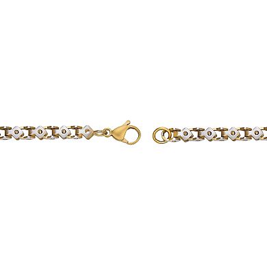 Men's LYNX Stainless Steel Square-Link Chain Bracelet