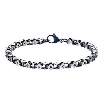 Men's LYNX Stainless Steel Square-Link Chain Bracelet