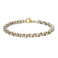 Men's Tiger Eye Stone Antiqued Stainless Steel Clasp Beaded Bracelet (10mm)  - 8.5 : Target