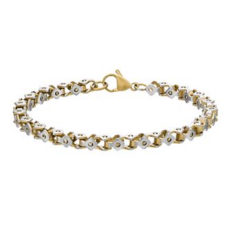 Men's LYNX Stainless Steel Square-Link Chain Bracelet