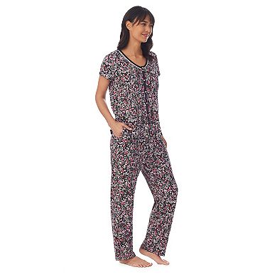 Women's Croft & Barrow® Cozy Short Sleeve Pajama Top & Pajama Pants Set