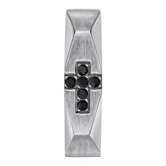 Men's LYNX Stainless Steel Cross Hoop Earring