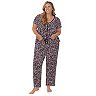 Plus Size Croft & Barrow® Cozy Short Sleeve Pajama Top & Pajama Pants Set