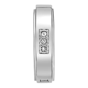 Men's LYNX Cubic Zirconia Stainless Steel Hoop Earring