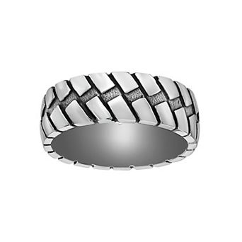 Men's LYNX Stainless Steel Textured Ring