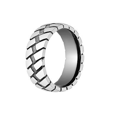 Men's LYNX Stainless Steel Textured Ring