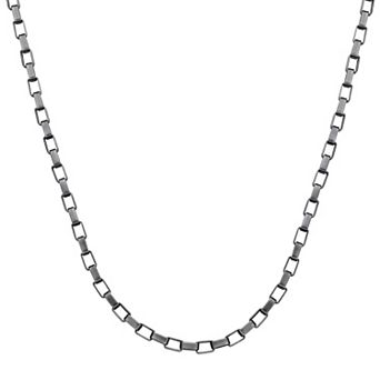 Men's LYNX Gunmetal-Gray Stainless Steel Chain Necklace