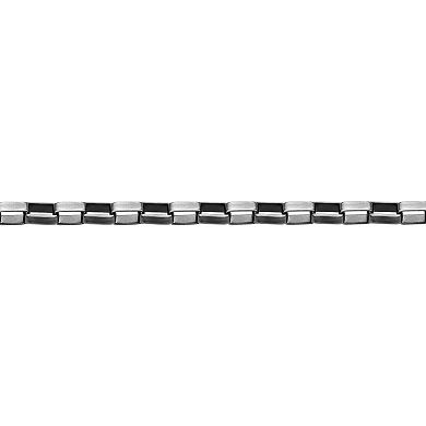 Men's LYNX Gunmetal-Gray Stainless Steel Chain Necklace