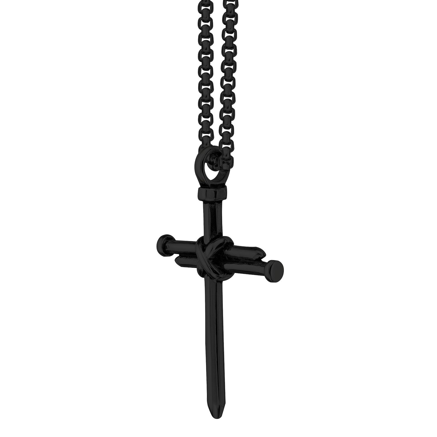 FORGIVEN JEWELRY Antique Nail Cross Necklace in Copper