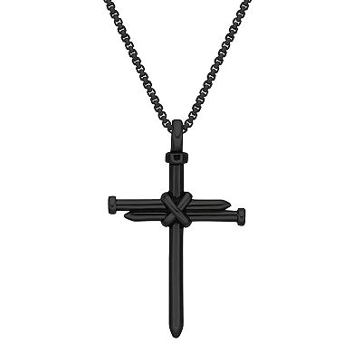 Men's LYNX Stainless Steel Nail Cross Pendant