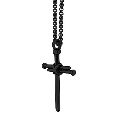 Men's LYNX Stainless Steel Nail Cross Pendant