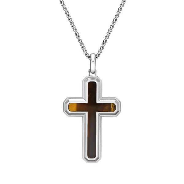 Tiger eye cross on sale pendant