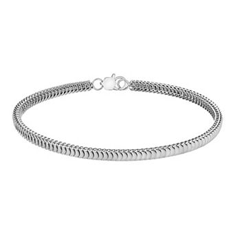 Men's LYNX Stainless Steel 4 mm Cobra Chain Bracelet