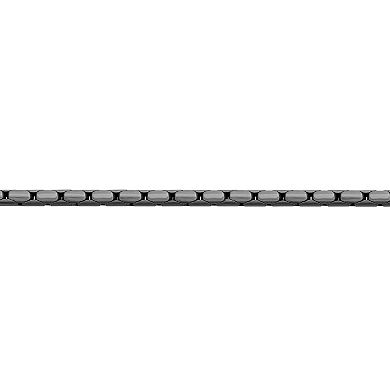 LYNX Stainless Steel 4mm Snake Chain Gray Ion-Plated 9" Men's Bracelet