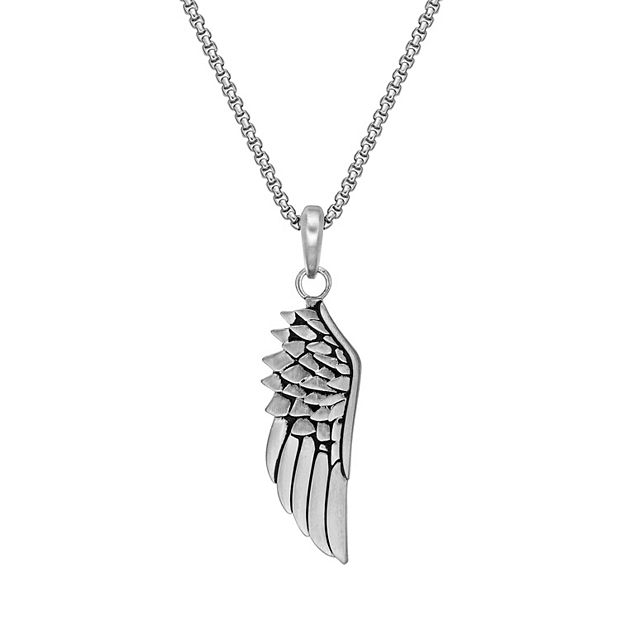 Silver Men's Wing Necklace