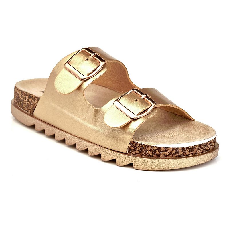 FABULOUS72GOLD Henry Ferrera Fabulous 72 Womens Slide Sandals, Go sku FABULOUS72GOLD
