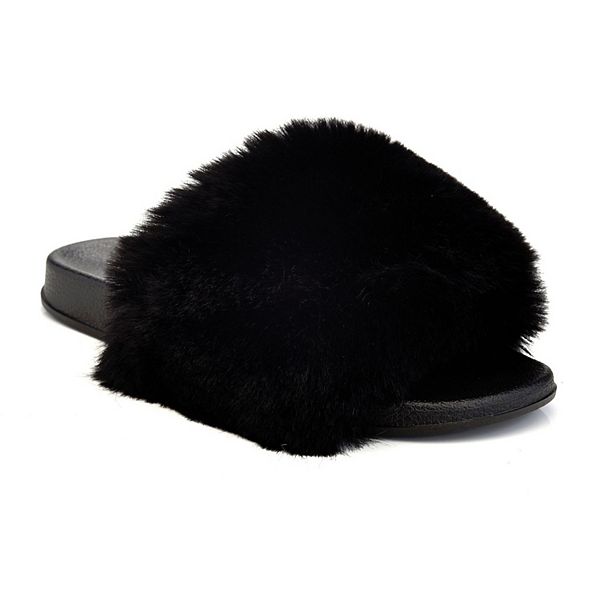 Henry Ferrera Paco Women's Faux-Fur Slide Sandals