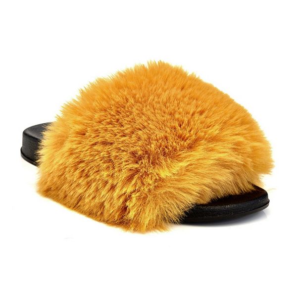 Henry Ferrera Paco Women's Faux-Fur Slide Sandals