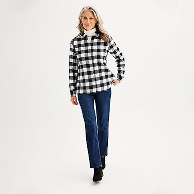 Women's Croft & Barrow® The Extra Soft Plaid Flannel Shirt