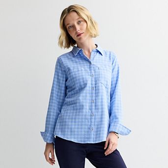 Women's Croft & Barrow® The Extra Soft Plaid Flannel Shirt