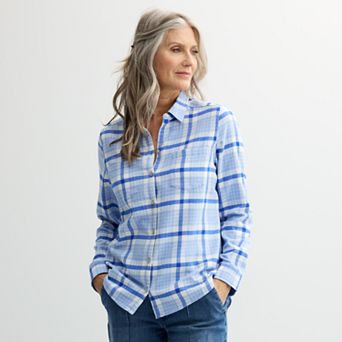 Women's Croft & Barrow® The Extra Soft Plaid Flannel Shirt