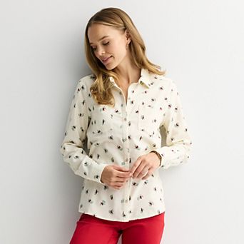 Women's Croft & Barrow® The Extra Soft Plaid Flannel Shirt