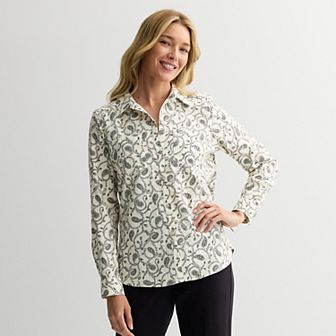 Women's Croft & Barrow® The Extra Soft Plaid Flannel Shirt